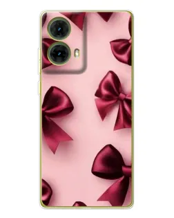 Чехол для Motorola MOTO G85 с картинкой «Бордовый атлас»