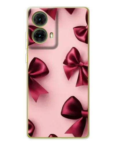 Чехол для Motorola MOTO G85 с картинкой «Бордовый атлас»