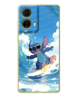 Чехол для Motorola MOTO G85 с картинкой «Стич на волне»