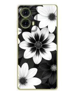 Чохол для Motorola MOTO G85 з картинкою «Монохромні айстри»