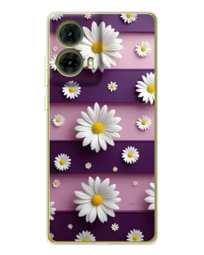 Чехол для Motorola MOTO G85 с картинкой «Ромашки на фиолетовом» Чехол для Motorola MOTO G85 с картинкой «Ромашки на фиолетовом»