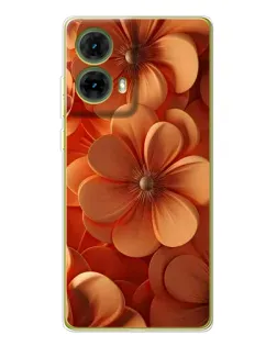 Чохол для Motorola MOTO G85 з картинкою «Помаранчева макро квітка»