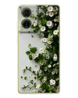 Чохол для Motorola MOTO G85 з картинкою «Гілка дрібних білих квітів»