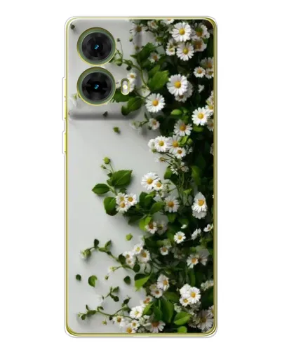 Чехол для Motorola MOTO G85 с картинкой «Ветка мелких белых цветов» Чехол для Motorola MOTO G85 с картинкой «Ветка мелких белых цветов»