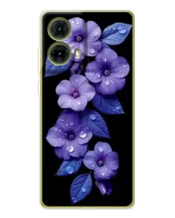 Чохол для Motorola MOTO G85 з картинкою «Фіолетові квіти з росою» Чохол для Motorola MOTO G85 з картинкою «Фіолетові квіти з росою»