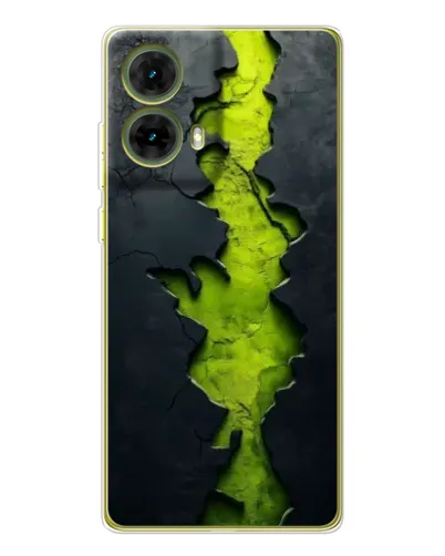 Чехол для Motorola MOTO G85 с картинкой «Салатовый разлом скалы» Чехол для Motorola MOTO G85 с картинкой «Салатовый разлом скалы»