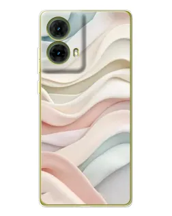 Чехол для Motorola MOTO G85 с картинкой «Пастельные нежные волны»