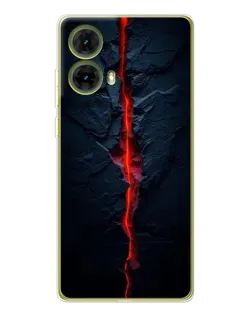 Чехол для Motorola MOTO G85 с картинкой «Kрасная лавовая трещина»