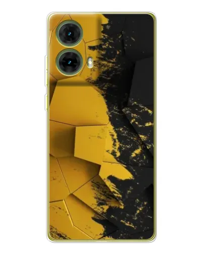 Чехол для Motorola MOTO G85 с картинкой «Золотые осколки геометрии» Чехол для Motorola MOTO G85 с картинкой «Золотые осколки геометрии»