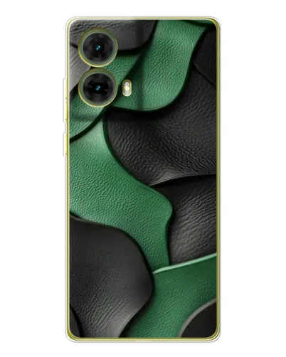 Чехол для Motorola MOTO G85 с картинкой «Зеленые кожаные волны» Чехол для Motorola MOTO G85 с картинкой «Зеленые кожаные волны»