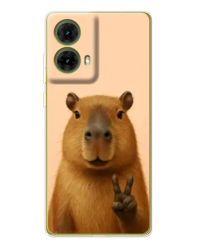 Чехол для Motorola MOTO G85 с картинкой «Капибара виктория» Чехол для Motorola MOTO G85 с картинкой «Капибара виктория»