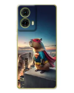 Чехол для Motorola MOTO G85 с картинкой «Капи-мен супергерой»
