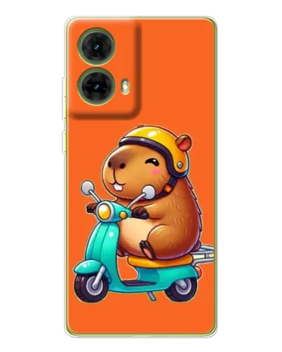 Чехол для Motorola MOTO G85 с картинкой «Капибара на скутере» Чехол для Motorola MOTO G85 с картинкой «Капибара на скутере»