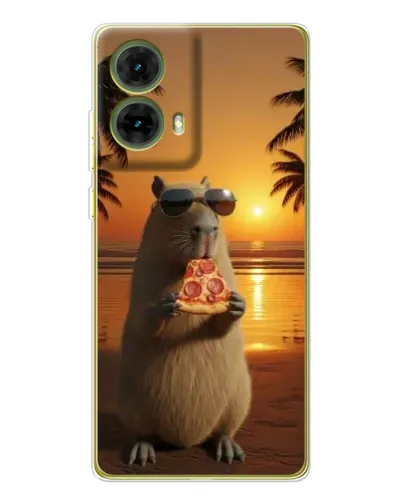 Чехол для Motorola MOTO G85 с картинкой «Капибара с пиццей» Чехол для Motorola MOTO G85 с картинкой «Капибара с пиццей»