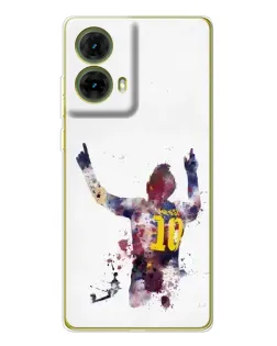 Чохол для Motorola MOTO G85 з картинкою «Акварельний Мессі Барселона»