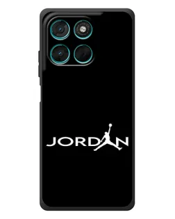 Чехол для Motorola MOTO G86 Power с картинкой «Jordan White Logo»