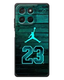 Чехол для Motorola MOTO G86 Power с картинкой «Jordan Cyan 23»
