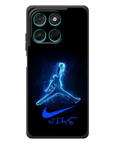 Чехол для Motorola MOTO G86 Power с картинкой «Jordan Neon Blue»