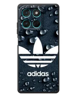 Чехол для Motorola MOTO G86 Power с картинкой «Adidas Trefoil Blue»