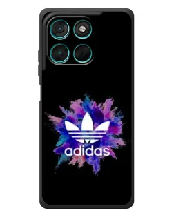 Чехол для Motorola MOTO G86 Power с картинкой «Взрыв красок Adidas»