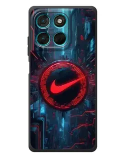 Чехол для Motorola MOTO G86 Power с картинкой «Техногенный стиль Nike»