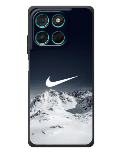 Чехол для Motorola MOTO G86 Power с картинкой «Nike — зимние горы»