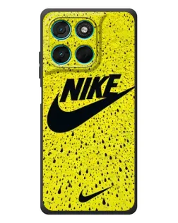 Чехол для Motorola MOTO G86 Power с картинкой «Желтый текстурный Nike»