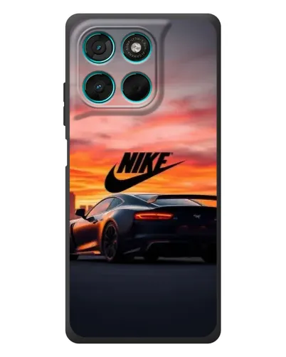 Чехол для Motorola MOTO G86 Power с картинкой «Nike и суперкар»