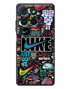 Чохол для Motorola MOTO G86 Power з картинкою «Яскравий колаж Nike»