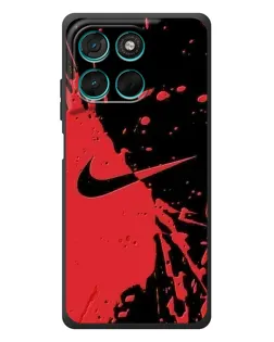 Чохол для Motorola MOTO G86 Power з картинкою «Червоні бризки Nike»