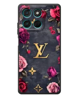 Чехол для Motorola MOTO G86 Power с картинкой «Цветочный Louis Vuitton»