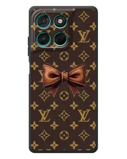 Чехол для Motorola MOTO G86 Power с картинкой «LV с бантом»