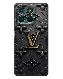 Чехол для Motorola MOTO G86 Power с картинкой «Кожаная текстура LV»