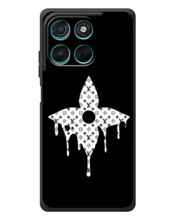 Чехол для Motorola MOTO G86 Power с картинкой «Цветочная монограмма»