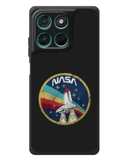 Чехол для Motorola MOTO G86 Power с картинкой «NASA — эмблема миссии»