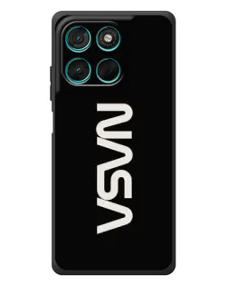Чехол для Motorola MOTO G86 Power с картинкой «NASA — вертикальный логотип»