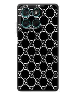 Чехол для Motorola MOTO G86 Power с картинкой «Gucci — сетчатый паттерн»