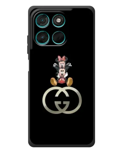 Чехол для Motorola MOTO G86 Power с картинкой «Минни Маус на лого»