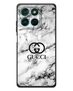 Чехол для Motorola MOTO G86 Power с картинкой «Gucci — мраморный шик»