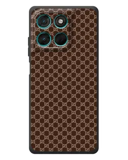 Чохол для Motorola MOTO G86 Power з картинкою «Gucci — шоколадна сітка»
