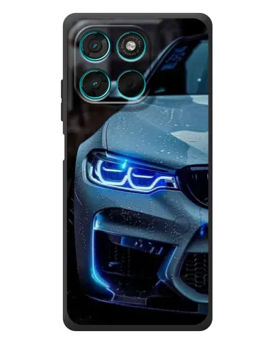 Чехол для Motorola MOTO G86 Power с картинкой «Взгляд BMW с синими фарами»