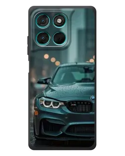 Чехол для Motorola MOTO G86 Power с картинкой «BMW в огнях города»