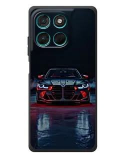 Чехол для Motorola MOTO G86 Power с картинкой «BMW на мокрой дороге»