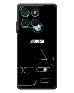 Чехол для Motorola MOTO G86 Power с картинкой «Минималистичный принт BMW M3»