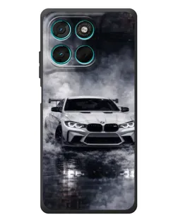 Чехол для Motorola MOTO G86 Power с картинкой «BMW сквозь туман»
