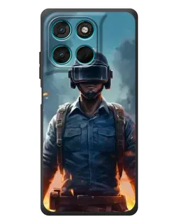 Чехол для Motorola MOTO G86 Power с картинкой «PUBG — реалистичный герой»