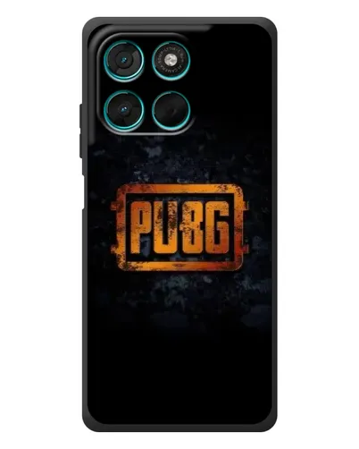 Чехол для Motorola MOTO G86 Power с картинкой «PUBG — золотой логотип»