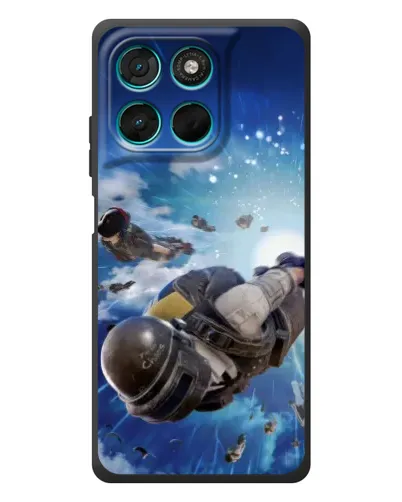Чехол для Motorola MOTO G86 Power с картинкой «Десант PUBG — прыжок»