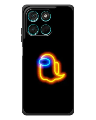 Чехол для Motorola MOTO G86 Power с картинкой «Among Us неоновое сияние»