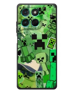 Чехол для Motorola MOTO G86 Power с картинкой «Криперы Minecraft»